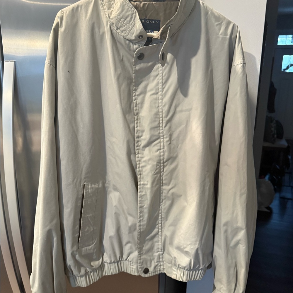 Only Men's Light Gray Windbreaker